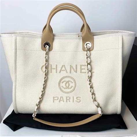 chanel deauville pearl tote bag|chanel deauville bag price.